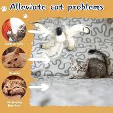 Interactive Cat Toy Set - Stretchable Feather, Rope, And Bug Toys, Comes With 9 Replacement Accessories - Indoor Cat Play, Inspires Natural Hunting Instincts, Durable And Safe, Suitable For Cat Exercise And Intimate Relationships, No Battery Required