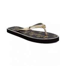 Women's Shamrock Flip Flops |  | Women Flip-Flops - 黑色/金色 - 查看 1