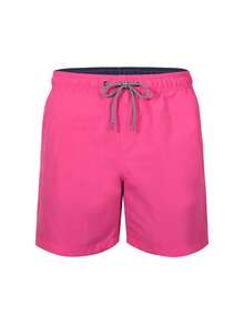 Men's Swim Trunks Solid Color Fashion Casual Quick Dry Swim Shorts With Pockets & Mesh Lining Beach Shorts For Beach Summer Holiday Swimming Surfing - Pink - View 2