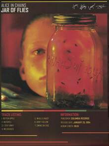 1 件无框，爱丽丝囚徒 - Jar Of Flies 音乐专辑 - 数码打印 - 音乐打印 - 复古海报 - 专辑封面海报 - 墙壁艺术 - 送给他的礼物 - 彩色 - 查看 3