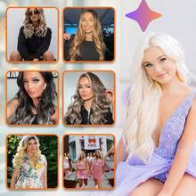 Tape In Hair Extensions Human Hair 16-26 Inch Remy Human Hair Tape In Extensions Color 18/613 Ash Blonde Highlight With Platinum Blonde Invisible Hair Extensions For Wedding Tape Ins 20Pcs 50Grams - S18/613 - 查看 10