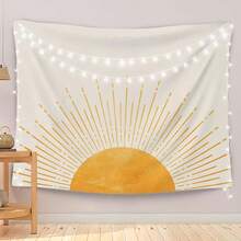 OGILRE Sun Tapestry, Boho Sun Sunrise Sunshine Abstract Home Girls Bedroom Decorations Wall Art Hanging Tapestry, Bohemia Sunset Tapestries, 50x60 Inch Y6VB - 白色 - 查看 2