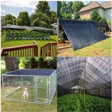 Red de sombra rectangular de gran tamaño 4m*5m,4m*6m, tela de sombra, densa red de calor de sombra, tela de sombra, protección de sombra y nieve en balcones, patios y campamentos de autocaravanas, negra. - Negro - Ver 8