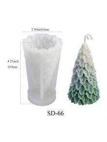 1/4 Stücke Weihnachtsbaum Silikonformen - DIY 3D Kerzen/Seife/Schokolade Herstellungsset - Baby Shower Gastgeschenke & Weihnachtsdeko Bastelzubehör