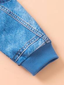 Toddler Boys' Casual Digital Positioning Print Cool Bear Pattern Thermal Lined Hoodie Sweatshirt And Allover Print Pants Set, Autumn/Winter