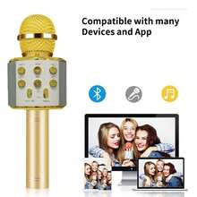 Microphone With Audio Integration, Wireless Bluetooth Microphone For Singing, Home Use, Outdoor Party, Family Gathering, Supports TF Card, USB Playback - Multicolor - View 5