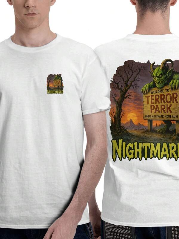 Summer Men's T Shirt Casual Round Neck Loose Tops Fashion Color Contrast Print T Shirt For Men Funny 3D Tee Street  Clothes