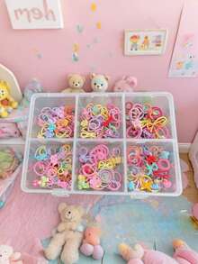 1pc Children's Hair Accessories Storage Box, 12 Grid Hair Accessories Organizer Box, Kids Hair Clip Collection Box - Multicolor - View 8