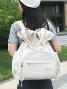 peach tree 桃树旅行背包，两用手提包和单肩包，笔记本电脑包，情侣包，防水隔层，大容量，多口袋，适合旅行、度假、健身、学校、商务、圣诞节、情人节礼物 - 白色 - 查看 3