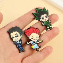 1pc Hot-Blooded Cartoon Anime  Cartoon Character Two-Dimensional Killua Zoldyck Metal Brooch Bag Accessories - Multicolor - View 6