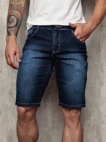 Liza Men's Denim Shorts With Lycra - tiền xu - Xem 1