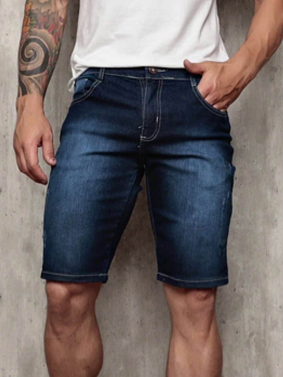Liza Men's Denim Shorts With Lycra - tiền xu - Xem 1