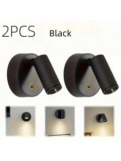 ABS Material LED Wand Lamp, USB Powered, 360° Rotatable Night Light, Touch Switch, Adjustable, Moderne St alone Or Magnetic Mounted Spotlight Indoor/Outdoor/Living Room/Dining Room/Bedroom/Bar