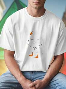 WHO YOU CALLING SILLY GOOSE Maglietta Uomo Divertente Moda Casual Cotone Morbido T Shirt Regalo Originale Stile Giovane Idea Regalo Must Have Per Tutti I Giorni Outfit   Imperdibili