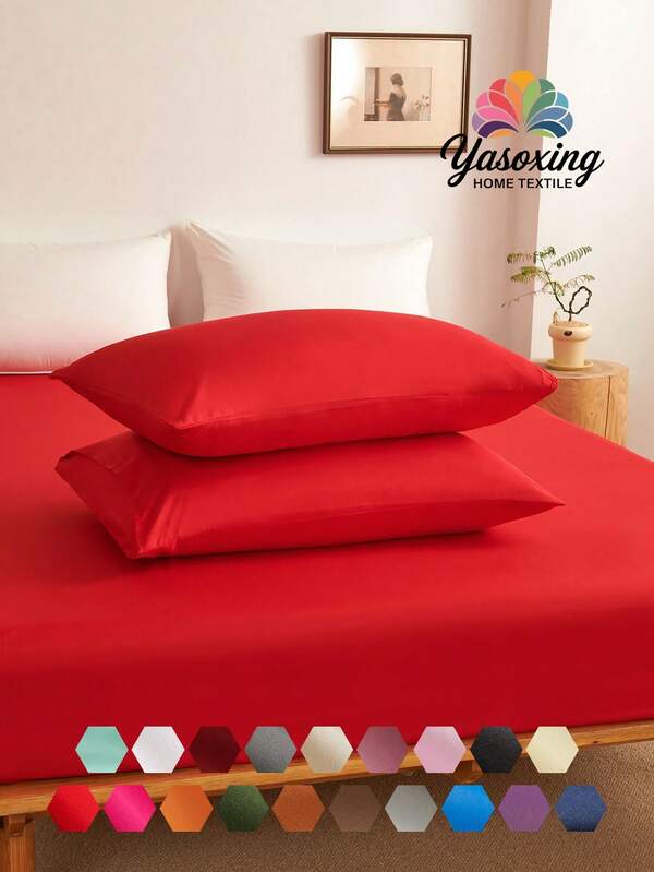 2 pezzi di federe per cuscini rosse, super morbide, leggere, con chiusura a busta, di colore solido, per il letto, adatte per camera da letto, dormitorio, tornare a scuola