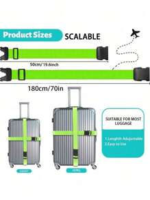 Personalized Luggage Strap, Customizable Name Luggage Strap, Nylon Customized Name Luggage Strap, Luggage Identification Belt, Strap For Securing Luggage, Luggage Belt, Luggage Wrap Strap