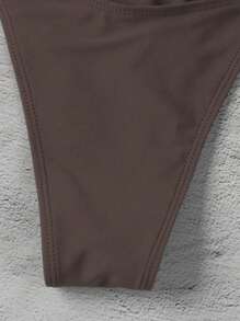 Costume da bagno bikini ufficiale Polovedo in tinta unita, di stile europeo e americano, sexy