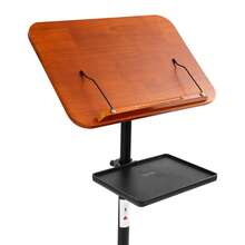 kangten Adjustable Book Stand, Floor-Standing Reading Stand, Adjustable Reading Stand With Tray - Black - View 4