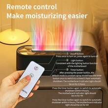 جهاز نشر الروائح الأساسية بالموجات فوق الصوتية بإضاءة لهب ملون سعة 260 مل، جهاز نشر الروائح العطرية، جهاز نشر الزيوت الأساسية المحمول بمنفذ USB، مرطب الهواء