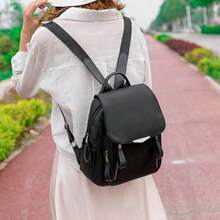 Women's Outdoor Simple Oxford Zipper Backpack Multi-Purpose Travel Bag - Multicolor - View 2