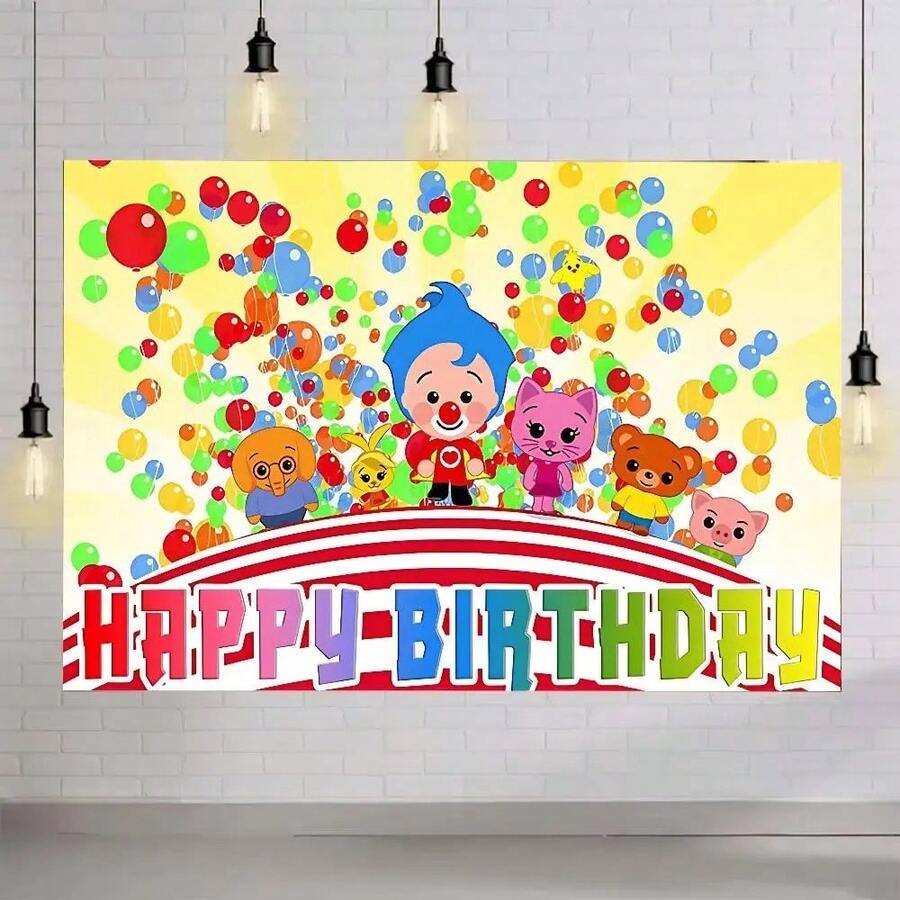 P-Plim Plim Birthday Party Backdrop For Photography Background Birthday Decor Tapestry 6 - Main Image Style - View 1
