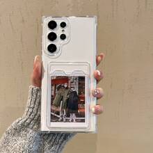 Transparent Card Holder Phone Case Compatible With S25 Ultra, S22+, S24 Ultra, S25, S24 Ultra, S23 Ultra, S23, 16 Pro Max, 15 Pro Max, 14, 13, 12, 11, 12, S24, S22U/A36/A56/M33. Reinforced Corners, Anti-Drop. Waterproof, Shock-Proof, Drop-Proof, Scratch-Resistant. - Clear - View 3
