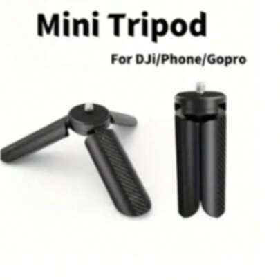 适用于 Pocket 2/3、Action 2/3/4、OM 6/5/4、OSMO Mobile 3 的紧凑型桌面三脚架 - 轻质铝合金和 ABS 稳定器云台、迷你、拍照手机、桌面