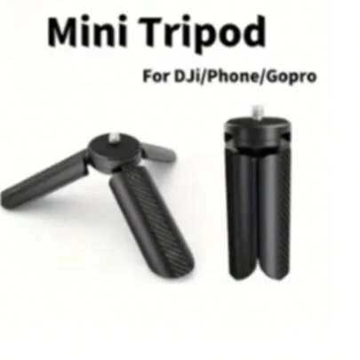 适用于 Pocket 2/3、Action 2/3/4、OM 6/5/4、OSMO Mobile 3 的紧凑型桌面三脚架 - 轻质铝合金和 ABS 稳定器云台、迷你、拍照手机、桌面