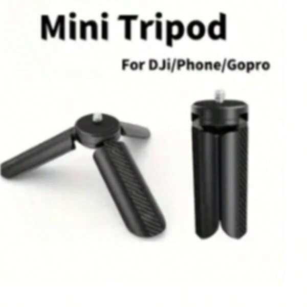 适用于 Pocket 2/3、Action 2/3/4、OM 6/5/4、OSMO Mobile 3 的紧凑型桌面三脚架 - 轻质铝合金和 ABS 稳定器云台、迷你、拍照手机、桌面