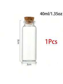 1/10/20 件/批迷你透明玻璃瓶婚礼祝福罐生日派对 DIY 圣诞装饰礼品瓶、装饰/旅行配件（瓶宽 30 毫米）