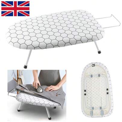 Tabletop Ironing Board 80 X 30cm Foldable Small Lightweight Compact Space Saving