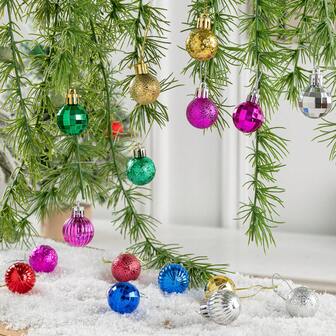 3cm Creative Elegant Electroplated Christmas Ball Ornament, Christmas Tree Hanging Decor, Christmas Decoration Christmas Decorations Winter Room Decor