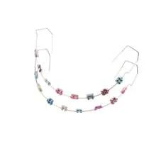 1Pair Metal Wires Fake Braces Colorful Brackets For Teeth Temporary Metal Bracket Orthodontic Dental Decor Ligature Ties Dental - 薄荷綠 - 查看 10