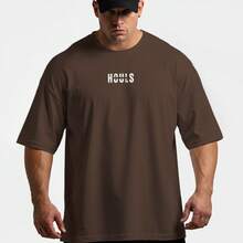 Spartan Oversized T-Shirt For Bodybuilder Gym Workout - 鏽棕色 - 查看 3