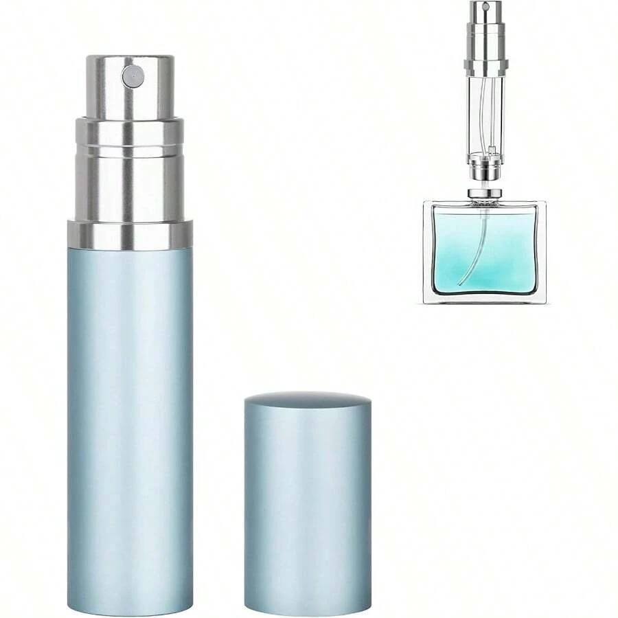 Refillable Perfume Atomizer Travel Bottle 5ml Leakproof Luxury Travel Perfume Refillable Bottle, Portable Fragrance Atomiser(Light Blue) - Light Blue - View 1