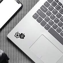 Pegatinas de flores de hibisco para el espejo retrovisor del coche, pequeñas flores de hibisco, flores, calcomanías para espejos de coche, mini calcomanías, calcomanías pequeñas, vinilo para interiores/exteriores, múltiples colores, accesorios de decoración para el coche - Unitalla - Ver 8