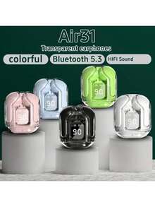 T2 无线蓝牙耳机 蓝牙耳塞 透明电量 数字显示 立体声耳机 适用于智能手机 150mAh