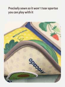 1pc Baby Cloth Book Soft Tear-Resistant With Sound, Educational Toy For Fruit/Vegetable/Animal Cognition, 0-1 Years Old