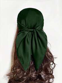 1 chiếc khăn trùm đầu bằng lụa vuông trơn màu phong cách Boho thanh lịch, khăn trùm đầu bằng lụa satin cho nữ, khăn trùm đầu bằng lụa Boho, khăn Bandana đi biển, thích hợp cho hoạt động ngoài trời và du lịch, khăn Bandana Bohemian, băng đô, lý tưởng để mặc, quà tặng, trở lại trường học - màu đen - Xem 10