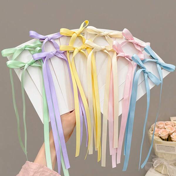 12pcs Polyester Ribbon Bow Hair Clips, Sweet Hairpins For Pigtails, Side Braids, Ribbon Ties (No Card), Hair Accessories For Women, Hair Tools, Beauty Accessories, Curly Hair Accessory, Travel, Hair Accessory, Hair Accessories Women, Hair Tools, Hair Stuff, Beauty Accessories, Gifts, Travel, Hair Stuff, For Women Christmas Gifts, Christmas, For Adults, For Adult, Hair Stuff, Women's Accessories, Stocking Stuffer, Coming-Of-Age Hair Accessory, Christmas Gift Ideas For Women, Beauty, Christmas Head Accessories, Summer, Holiday, Festival, Birthday