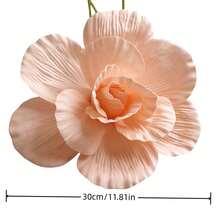 1支30厘米巨型PE泡沫玫瑰人造花枝，婚礼背景装饰，牡丹花园墙路舞台派对用品，摄影道具，墙面装饰，家居摆设（仅花头） - 彩色 - 查看 8