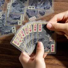 Transparent PVC Printed Dragon & Tiger Pattern Playing Cards, Entertainment Leisure Game Gift