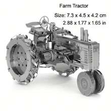 Modelo de Montagem Metálica 3D, Quebra-cabeça de Fivela de Aço Inoxidável DIY, Modelo de Veículo de Construção, Sem Necessidade de Cola, Presente de Natal, Ornamento Decorativo, Carregadeira, Guindaste, Caminhão Basculante, Trator, Caminhão Semirreboque