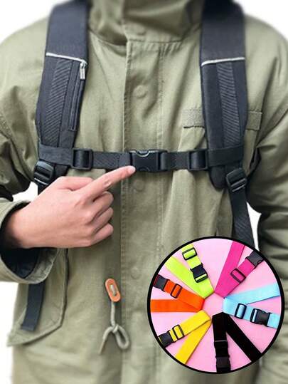 背包胸带带快速释放扣，背包带紧固前扣，适用于徒步旅行、慢跑和紧急情况旅行装备机场套件行李箱标签包配件旅行包必需品飞机必需品行李箱