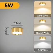 Gold Frame Recessed Ceiling Light, Remote Control Smart Ceiling Lamp, Living Room Light, Home Lighting, Gold Pendant Light, Indoor Decor, LED Downlight, 3-Color Switchable With Memory Function, Suitable For Living Room/Bedroom/Hallway/Balcony/Kitchen/Cabinet/Entrance/Bathroom/Home/Store/Clothing Store/Shop/Bar/Hall - Gold Ceiling Lights - View 13