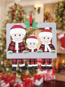 1 Pc Christmas Family Photo Frame Pendant,Christmas Tree Pendants, Xmas Gift Decorations, Christmas Wooden Pendant, Merry Christmas Decorations For Home 2025,Christmas Party Gifts,Happy New Year 2026 Gifts,Diy Christmas Tree Pendant,