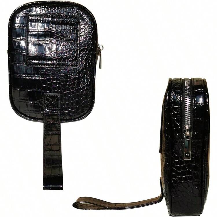 Leg Harness - Synthetic Leather Thigh Bag - Black - Brown - View 2