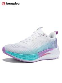 Giày chạy bộ nữ mùa xuân & hè với đế carbon, chất liệu lưới thoáng khí, chống trượt và chống mài mòn, thích hợp cho tập luyện hàng ngày, thi đấu và tập gym. Ưu đãi đặc biệt nhân Ngày của Mẹ. - Màu tím hoa cà - Xem 7