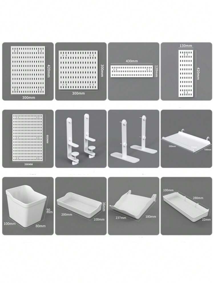 1 件装黑色/白色 DIY 洞洞板，洞洞板墙面收纳板，壁挂式洞洞板，洞洞板组合套装，墙面钥匙架，洞洞板墙面管理器，墙面框架，适用于厨房、家庭、办公室、工艺室、车库、工作室。 - 彩色 - 查看 9