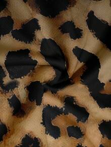 Men's Leopard Print Long Sleeve T-Shirt And Pants Set, Fall Clothes